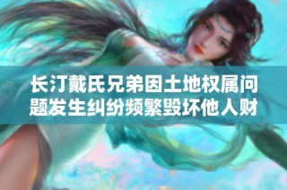 长汀戴氏兄弟因土地权属问题发生纠纷频繁毁坏他人财物