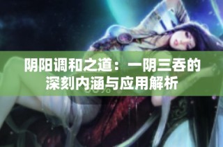 阴阳调和之道：一阴三吞的深刻内涵与应用解析
