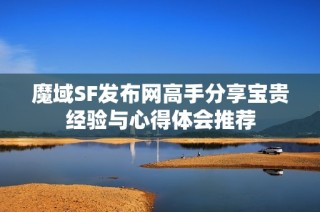 魔域SF发布网高手分享宝贵经验与心得体会推荐