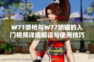 W71喷枪与W77喷嘴的入门视频详细解读与使用技巧分析
