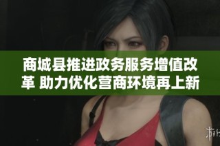 商城县推进政务服务增值改革 助力优化营商环境再上新台阶