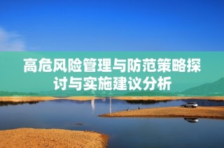 高危风险管理与防范策略探讨与实施建议分析