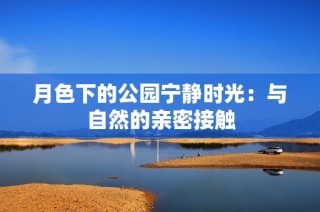 月色下的公园宁静时光：与自然的亲密接触