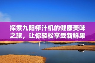 探索九阳榨汁机的健康美味之旅，让你轻松享受新鲜果汁