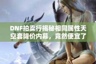 DNF拍卖行揭秘相同属性天空套降价内幕，竟然便宜了整整70元！