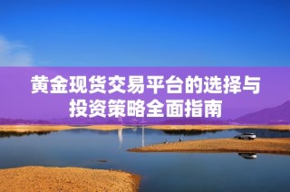 黄金现货交易平台的选择与投资策略全面指南