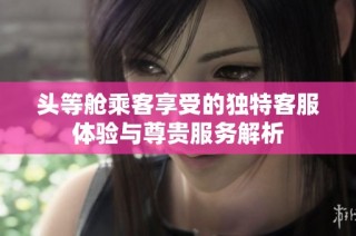 头等舱乘客享受的独特客服体验与尊贵服务解析