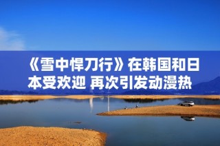 《雪中悍刀行》在韩国和日本受欢迎 再次引发动漫热潮