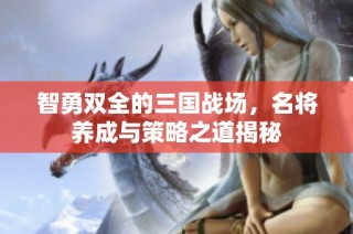 智勇双全的三国战场，名将养成与策略之道揭秘