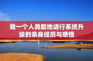 我一个人勇敢地进行系统升级的亲身经历与感悟