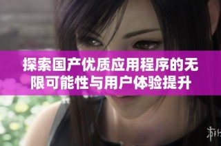 探索国产优质应用程序的无限可能性与用户体验提升