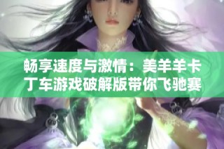 畅享速度与激情：美羊羊卡丁车游戏破解版带你飞驰赛道