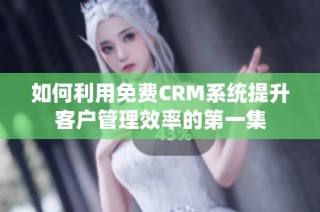 如何利用免费CRM系统提升客户管理效率的第一集