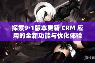 探索9·1版本更新 CRM 应用的全新功能与优化体验