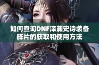 如何查询DNF深渊史诗装备碎片的获取和使用方法