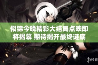 似锦今晚精彩大结局点映即将揭幕 期待揭开最终谜底