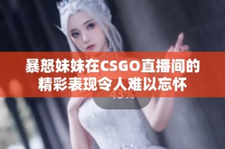 暴怒妹妹在CSGO直播间的精彩表现令人难以忘怀