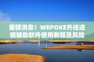 重磅消息！WEPOKE外挂透明辅助软件使用教程及风险警示
