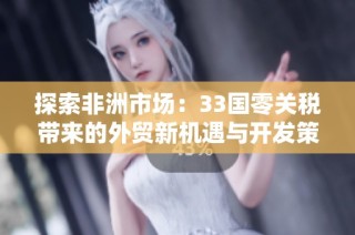 探索非洲市场：33国零关税带来的外贸新机遇与开发策略
