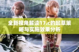 全新视角解读17.c的起草策略与实施效果分析