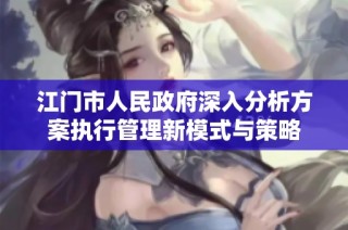 江门市人民政府深入分析方案执行管理新模式与策略