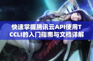 快速掌握腾讯云API使用TCCLI的入门指南与文档详解
