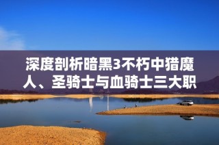 深度剖析暗黑3不朽中猎魔人、圣骑士与血骑士三大职业的特点与玩法