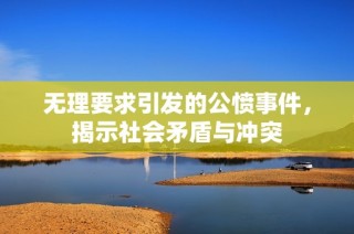 无理要求引发的公愤事件，揭示社会矛盾与冲突