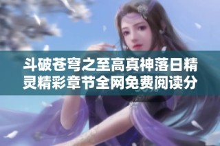斗破苍穹之至高真神落日精灵精彩章节全网免费阅读分享