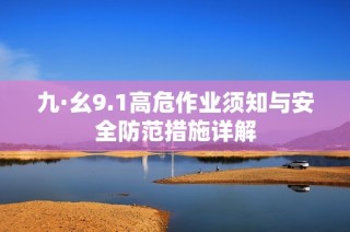 九·幺9.1高危作业须知与安全防范措施详解
