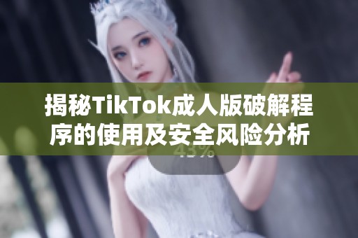 揭秘TikTok成人版破解程序的使用及安全风险分析 揭秘TikTok成人版破解程序的使用及安全风险分析