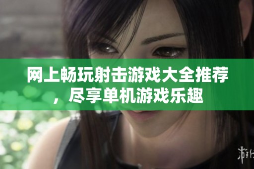 网上畅玩射击游戏大全推荐，尽享单机游戏乐趣