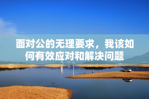 面对公的无理要求，我该如何有效应对和解决问题