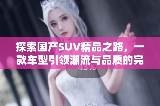 探索国产SUV精品之路，一款车型引领潮流与品质的完美结合