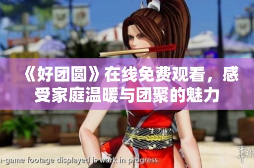 《好团圆》在线免费观看，感受家庭温暖与团聚的魅力