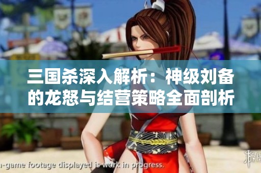 三国杀深入解析：神级刘备的龙怒与结营策略全面剖析