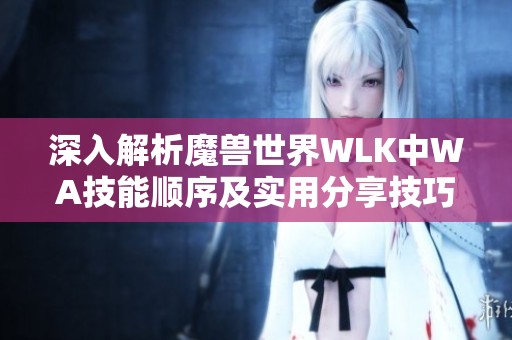 深入解析魔兽世界WLK中WA技能顺序及实用分享技巧