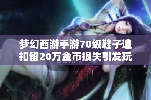 梦幻西游手游70级鞋子遭扣留20万金币损失引发玩家热议