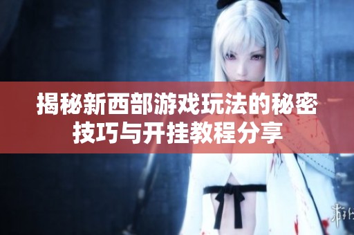 揭秘新西部游戏玩法的秘密技巧与开挂教程分享