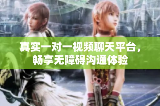 真实一对一视频聊天平台，畅享无障碍沟通体验