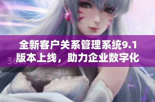 全新客户关系管理系统9.1版本上线，助力企业数字化转型之路